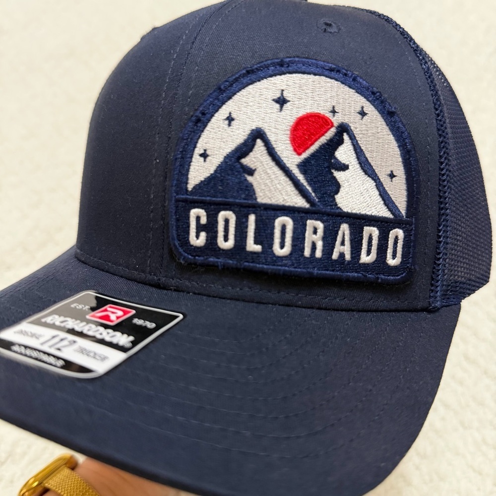 Richardson 112 Hat with Colorado Patch Navy Blue SnapBack Hat New - Picture 5 of 10